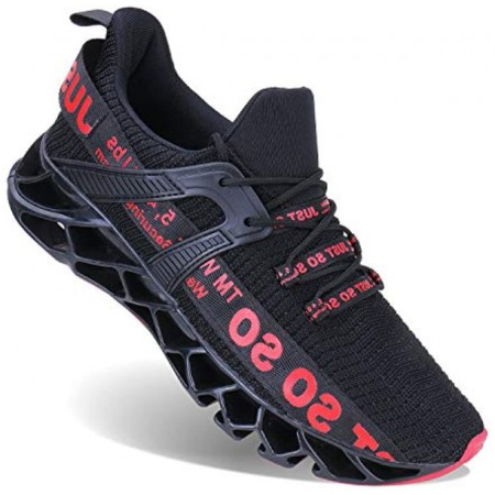 Men's Athletic Walking and Running Shoes Fashion Tennis Sneakers Red