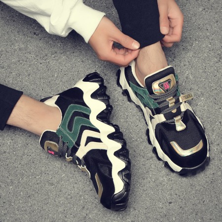 Plus Velvet Autumn and Winter Fashion Men's Thick-Soled Sneakers